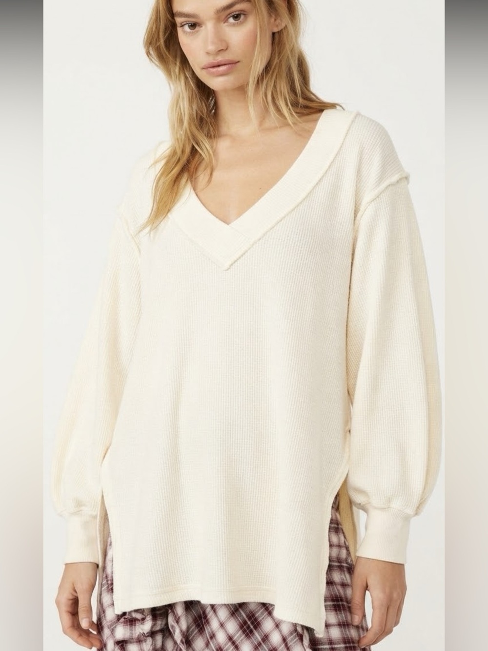 Free People We The Free Asher Thermal Sweater Size XS